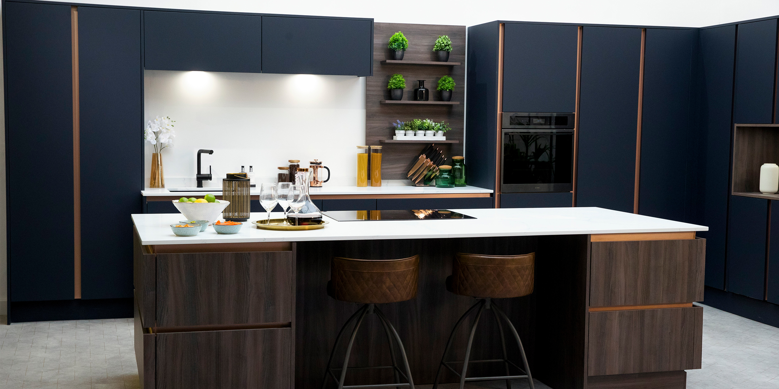 Indigo matte kitchen from the any excuse campaign by the kitchen depot