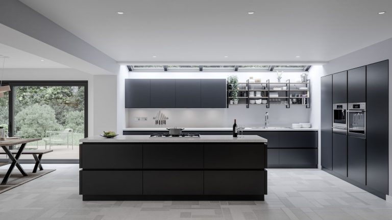 LINEA Handleless in Matte Graphite - The Kitchen Depot