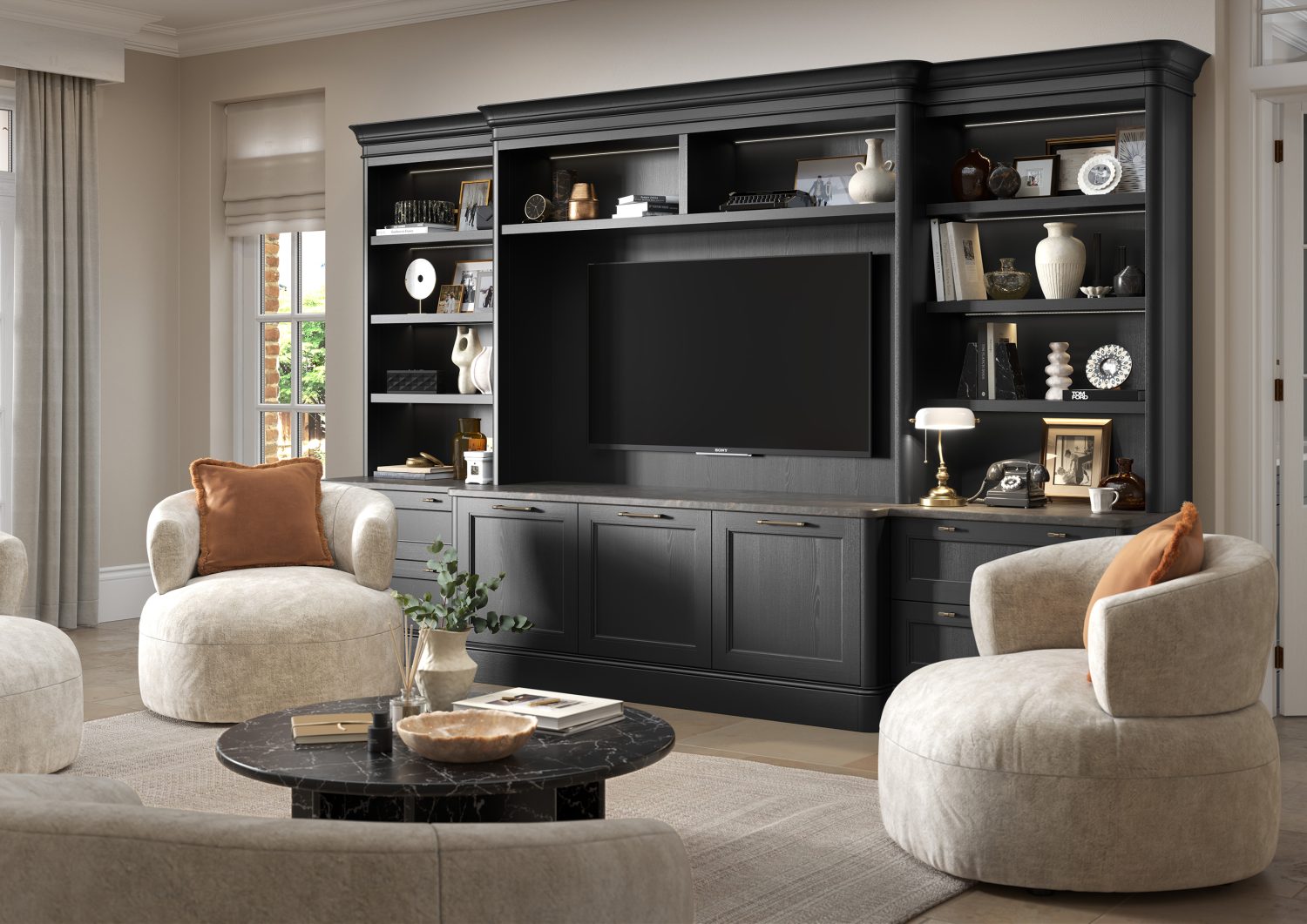 Lianna Stone and Cannon Black Shaker Door 07